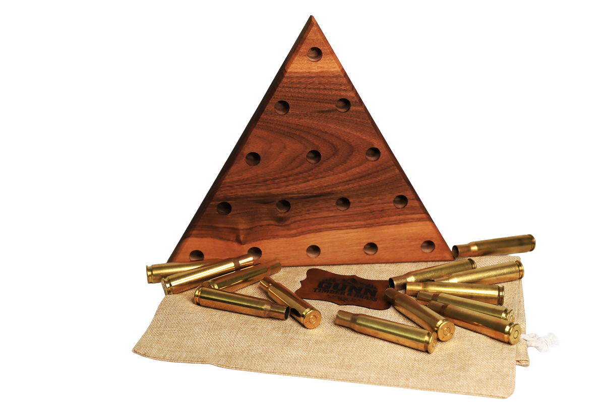 Walnut .50 Caliber Peg Game